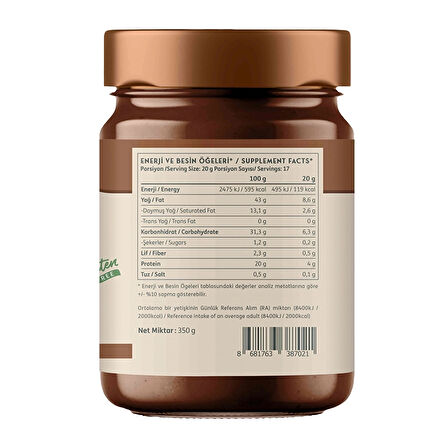 Clean Powders Protein Spread 350 Gr Çikolata - ÇİKOLATA