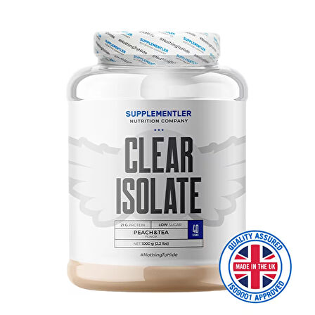 Supplementler.com Clear Isolate 1000 Gr - ŞEFTALİ & ÇAY