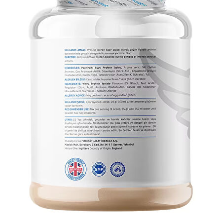 Supplementler.com Clear Isolate 1000 Gr - ŞEFTALİ & ÇAY
