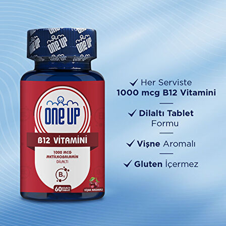 One Up Vitamin B12 60 Dilaltı Tablet - VİŞNE