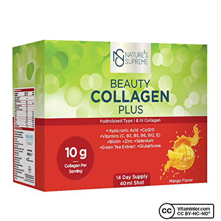 Nature's Supreme Beauty Collagen Plus 14 Shot x 40 mL - MANGO