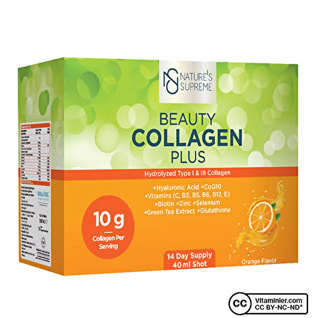 Nature's Supreme Beauty Collagen Plus 14 Shot x 40 mL - PORTAKAL
