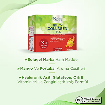 Nature's Supreme Beauty Collagen Plus 14 Shot x 40 mL - PORTAKAL