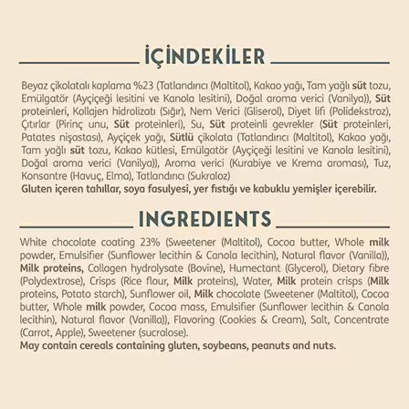 Clean Powders Deluxe Protein Bar %36 Protein 55 Gr 1 Adet - BEYAZ ÇİKOLATA KURABİYE