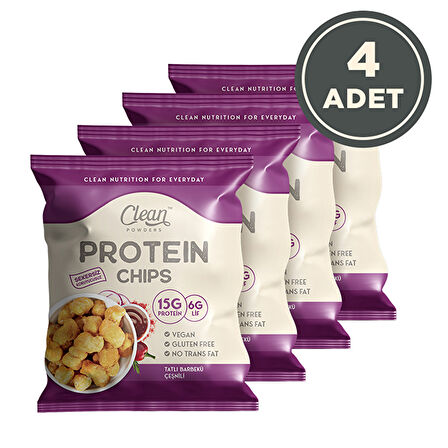 Clean Powders Protein Chips 50 Gr Tatlı Barbekü 4 Adet - TATLI BARBEKÜ