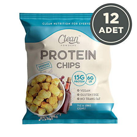 Clean Powders Protein Chips 50 Gr Tuz Sirke 12 Adet - TUZ - SİRKE