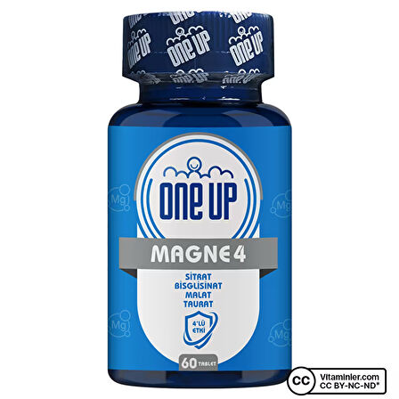 One Up Magne4 4'lü Etki Magnezyum Kompleks 60 Tablet - AROMASIZ
