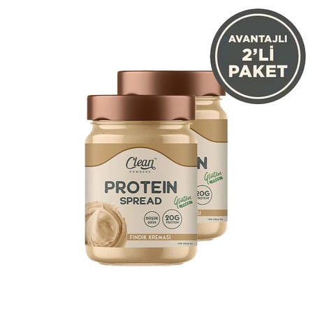 Clean Powders Protein Spread 350 Gr Fındık Kreması 2 Adet - FINDIK KREMASI
