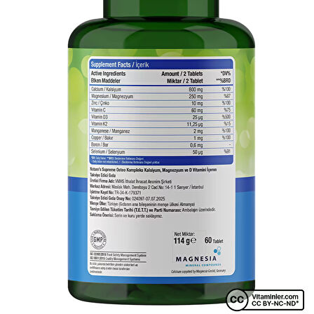 Nature's Supreme Osteo Complex 60 Tablet - AROMASIZ