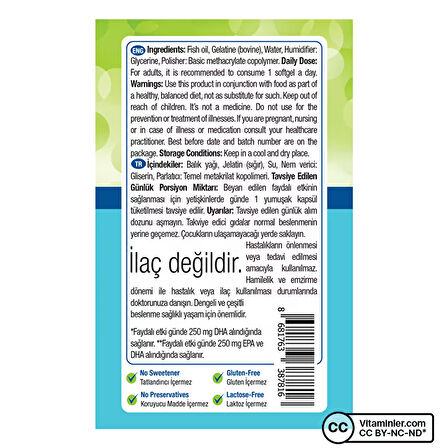 Nature's Supreme Omega 3 1000 Mg 2 x 60 Kapsül - AROMASIZ