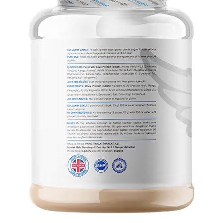 Supplementler Clear Isolate 1000 Gr - TROPİKAL MEYVE