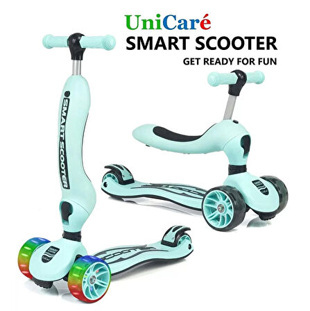 baby toys Unicare Smart Oturaklı Çocuk Scooter Turkuaz