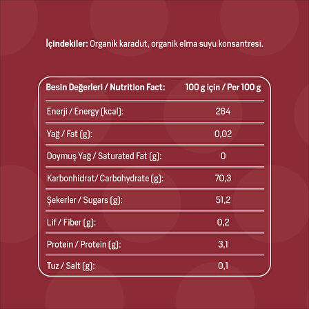 Organik Karadut Reçeli 320 g