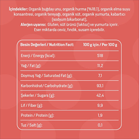 Organik Hurmalı Kurabiye 55 g