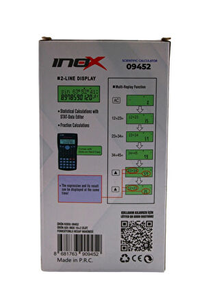 Inox 09452 10+2 Dijital Fonksiyonlu Hesap Makinesi