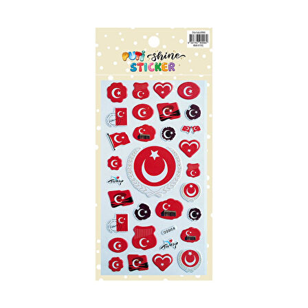 Puti Shine Sticker - Türk Bayrağı (09964)
