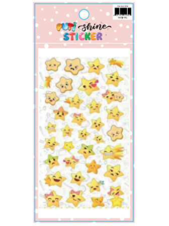 PUTİ SHİNE STİCKER YILDIZ GÜLEN YÜZLER 10090
