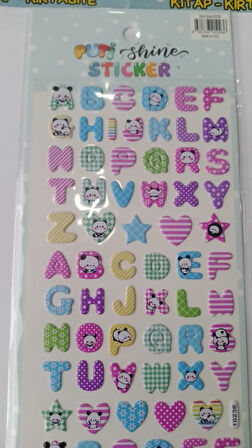 Puti Shine Sticker Kabartmalı Harfler