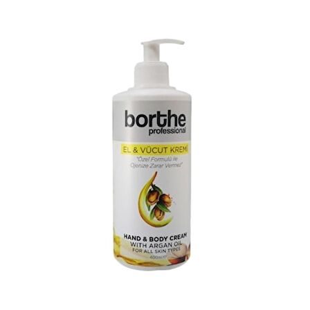 Borthe Argan Yağlı El ve Vücut Kremi 400ml