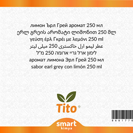 Limonlu Earl Grey Aroması 250 ml