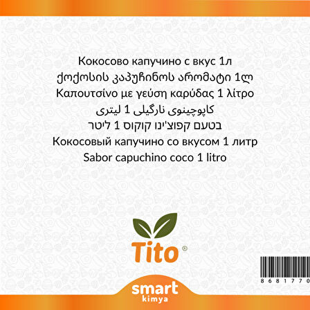 Hindistan Cevizli Kapuçino Aroması 1 litre