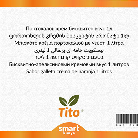 Portakal Kremalı Bisküvi Aroması 1 litre