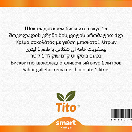 Çikolata Kremalı Bisküvi Aroması 1 litre