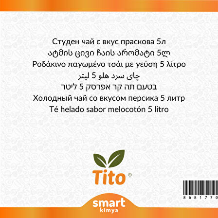 Şeftalili Buzlu Çay Aroması 5 litre