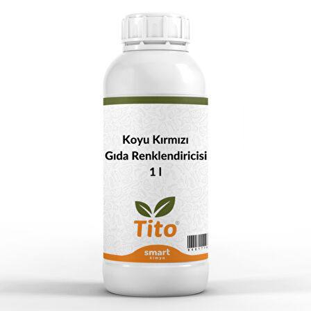 Koyu Kırmızı Gıda Renklendiricisi Sıvı Suda Çözünür E129 1 litre