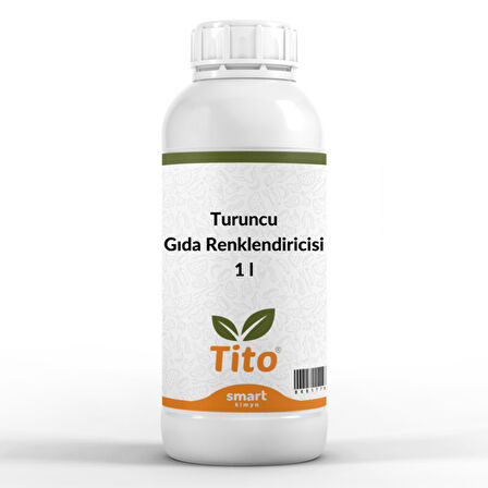 Turuncu Gıda Renklendiricisi Sıvı Suda Çözünür E110 1 litre