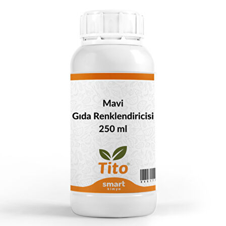 Mavi Gıda Renklendiricisi Sıvı Suda Çözünür E133 250 ml