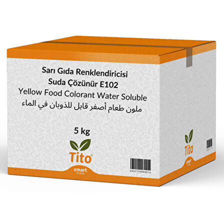 Sarı Gıda Renklendiricisi Toz Suda Çözünür E102 5 kg
