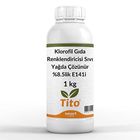 Klorofil Gıda Renklendiricisi Sıvı Yağda Çözünür %8.5lik E141i 1 kg