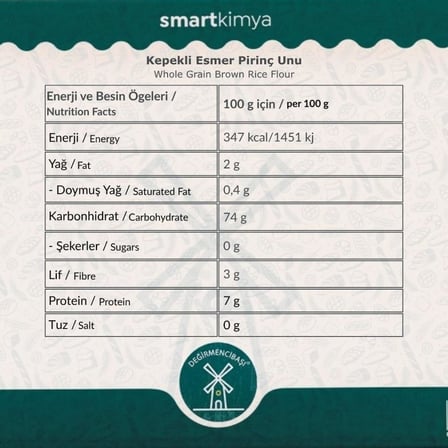 Kepekli Esmer Pirinç Unu 1 kg