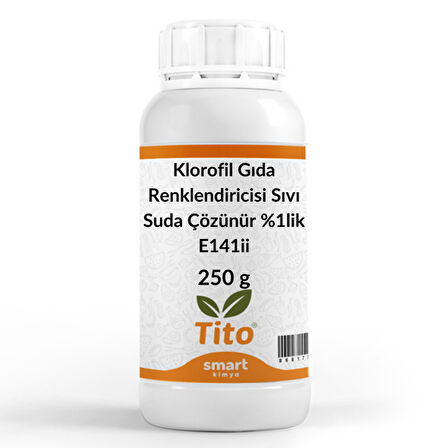 Klorofil Gıda Renklendiricisi Sıvı Suda Çözünür %1lik E141ii 250 g