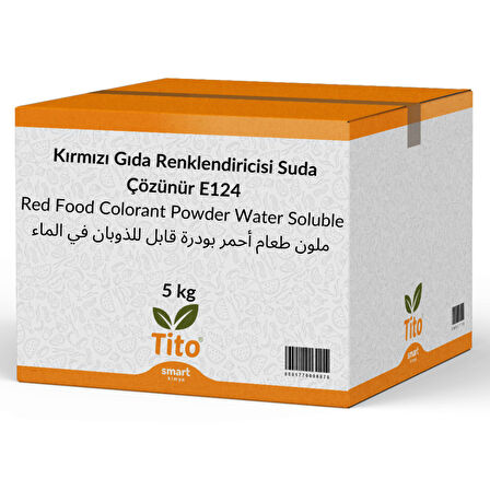 Kırmızı Gıda Renklendiricisi Toz Suda Çözünür E124 5 kg