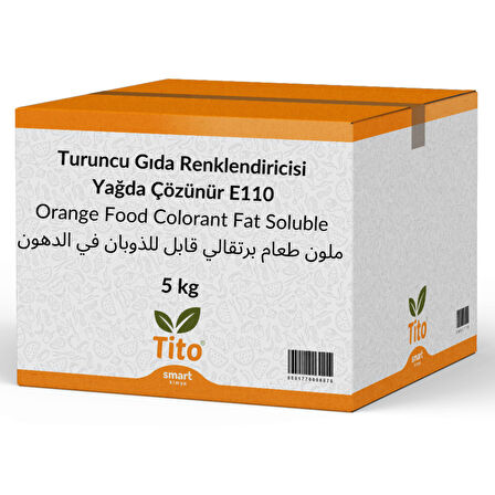 Turuncu Gıda Renklendiricisi Toz Yağda Çözünür E110 5 kg