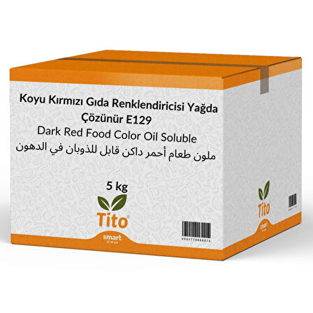 Koyu Kırmızı Gıda Renklendiricisi Toz Yağda Çözünür E129 5 kg
