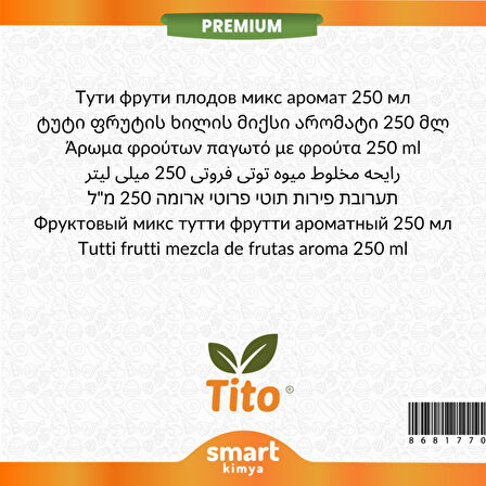 Premium Tutti Frutti Meyve Karışımı Aroması 250 ml