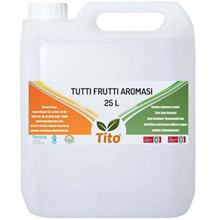 Tutti Frutti Meyve Karışımı Aroması 25 litre