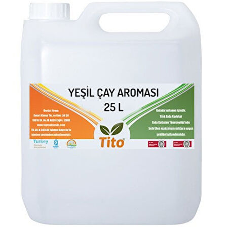 Yeşil Çay Aroması 25 litre
