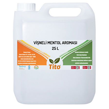 Vişneli Mentol Aroması 25 litre