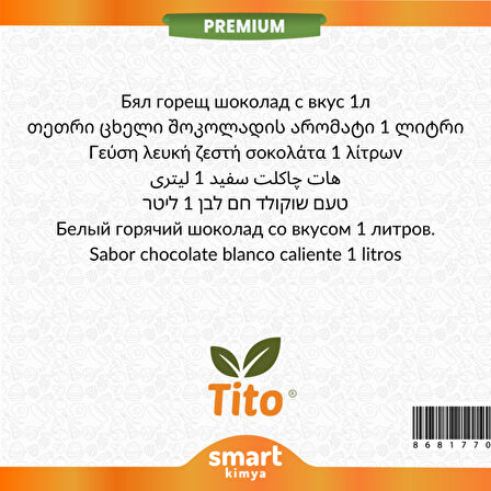 Premium Beyaz Sıcak Çikolata Aroması 1 litre