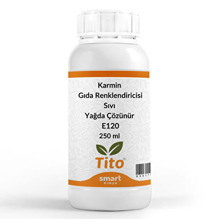 Karmin Gıda Renklendiricisi Sıvı Yağda Çözünür E120 250 ml