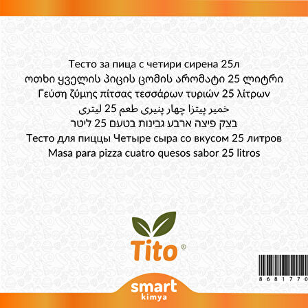 Dört Peynirli Pizza Hamuru Aroması 25 litre
