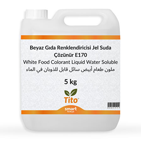 Beyaz Gıda Renklendiricisi Jel Suda Çözünür E170 5 kg