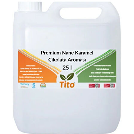 Premium Nane Karamel Çikolata Aroması 25 litre