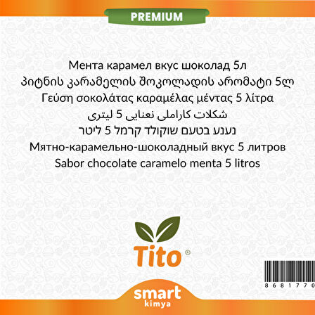 Premium Nane Karamel Çikolata Aroması 5 litre