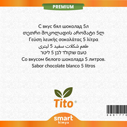 Premium Beyaz Çikolata Aroması 5 litre
