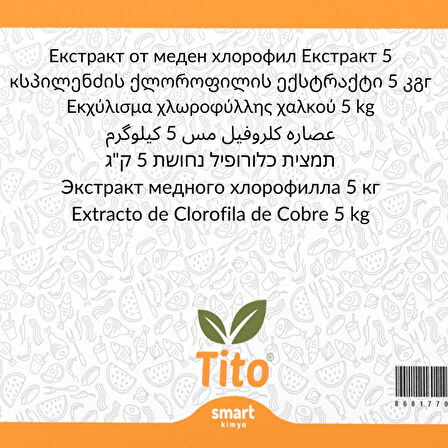 Bakır Klorofilin Ekstraktı Özütü 5 kg